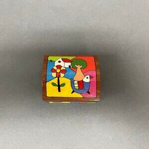 La Palma Taller Los Pinares Jewelry Trinket Box Wooden Colorful